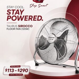 Taurus Sirocco Floor Fan (120W)