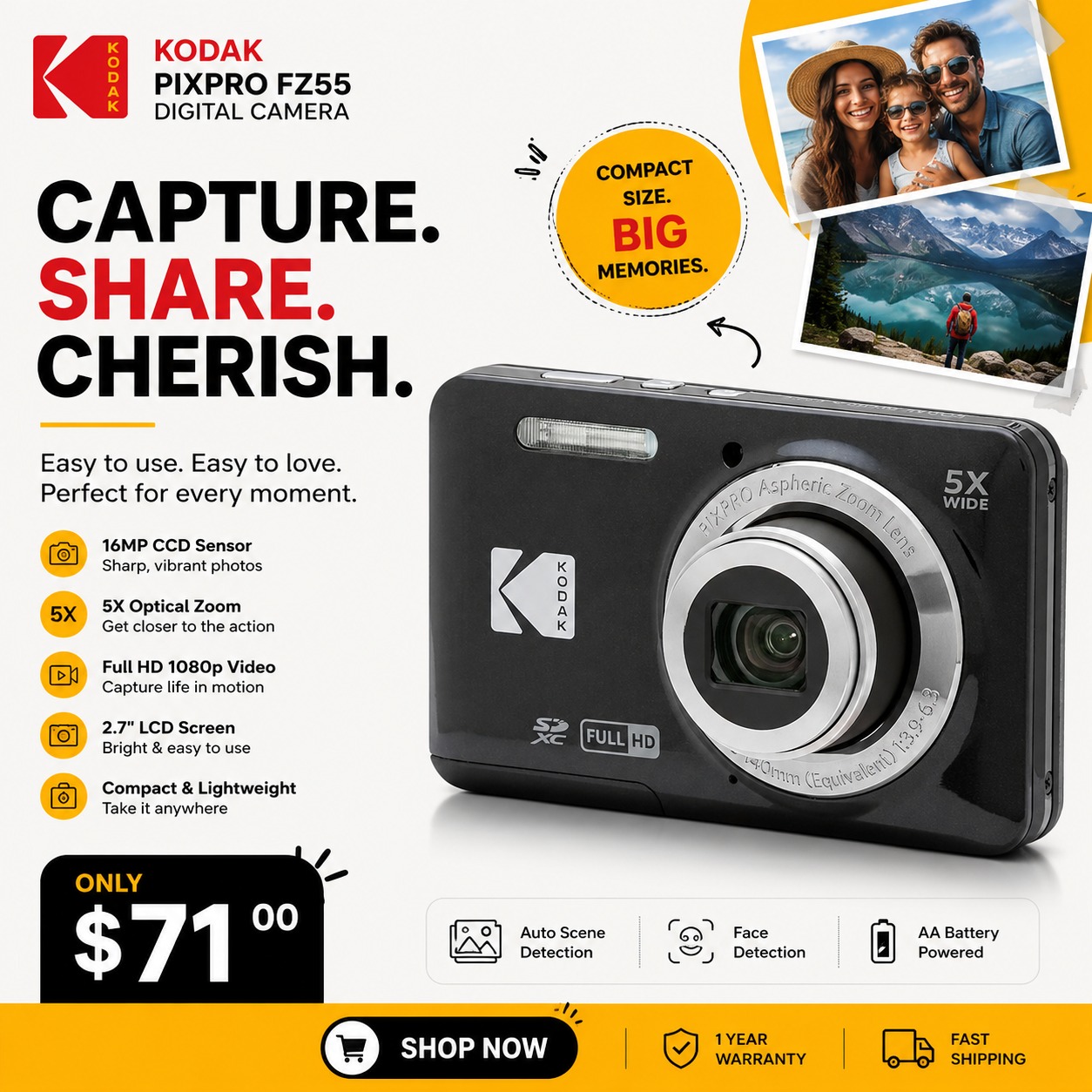 Kodak PIXPRO FZ55 Digital Camera